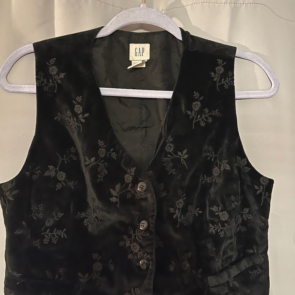 90’s velvet Gap vest